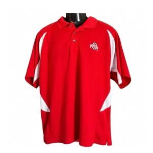 ProEdge by Knights Apparel Men's Red Ohio State University Buckeyes Polo SZ L